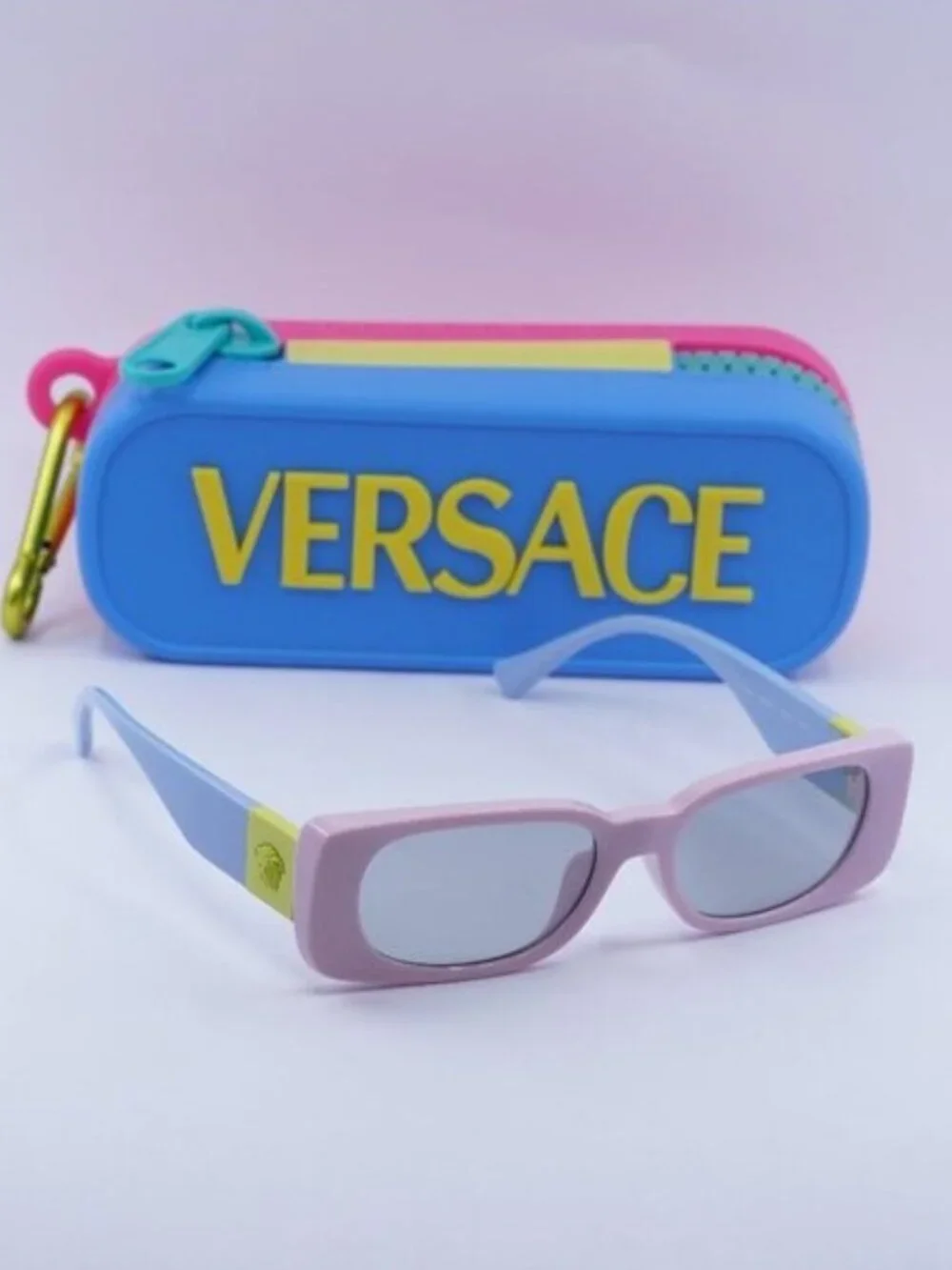 Versace Kids VK4003U 5440CV Rectangle Sunglasses - Pink/Blue/Light Grey